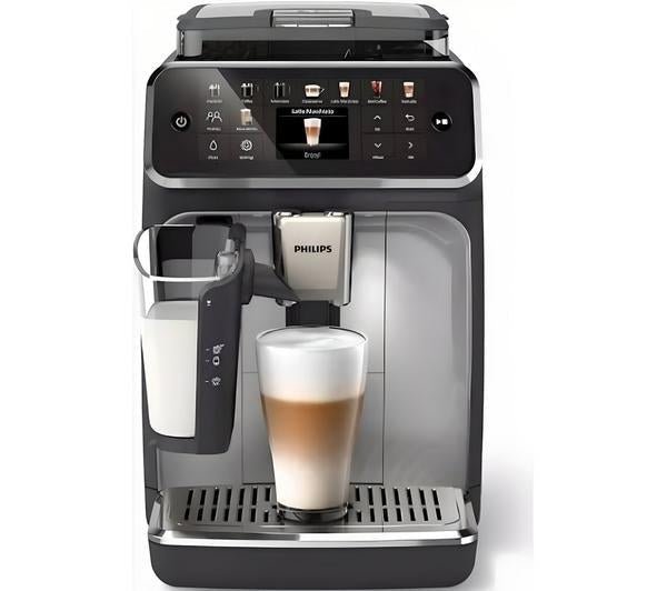 Philips Series 5500 Fully Automatic Espresso Machine with LatteGo and Silver Finish