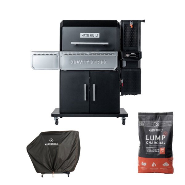 Masterbuilt Gravity Series 1150 Charcoal BBQ & Smoker – Starter Pack with Cover & Charcoal