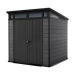 Keter Cortina 7 x 7 ft Plastic Shed – Garden Storage Shed, Grey