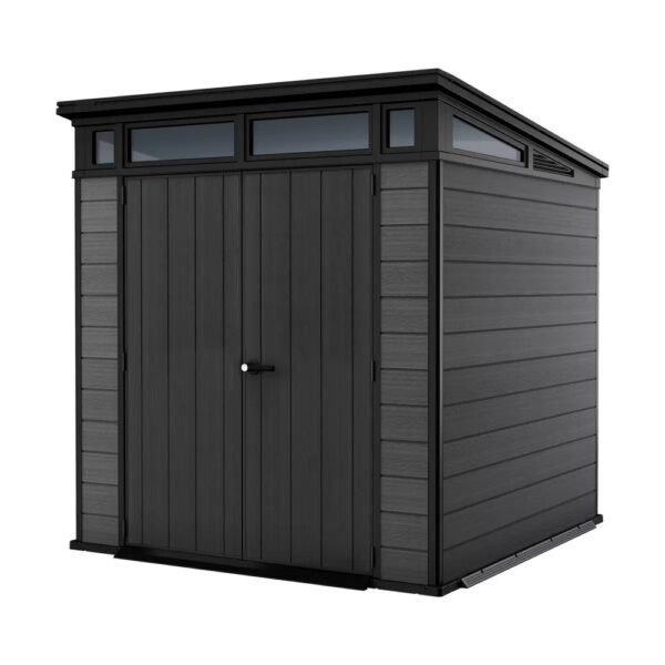 Keter Cortina Storage Shed 7 x 7ft - Grey Weather-Resistant Outdoor Shed