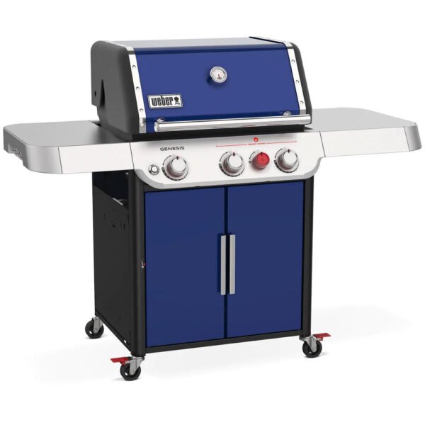 Weber GENESIS SP-E-325s 3-Burner Liquid Propane Gas Grill with Sear Station - Deep Ocean Blue
