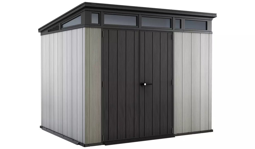 Keter Artisan 9 x 7ft Premium Double Door Pent Outdoor Plastic Garden Shed