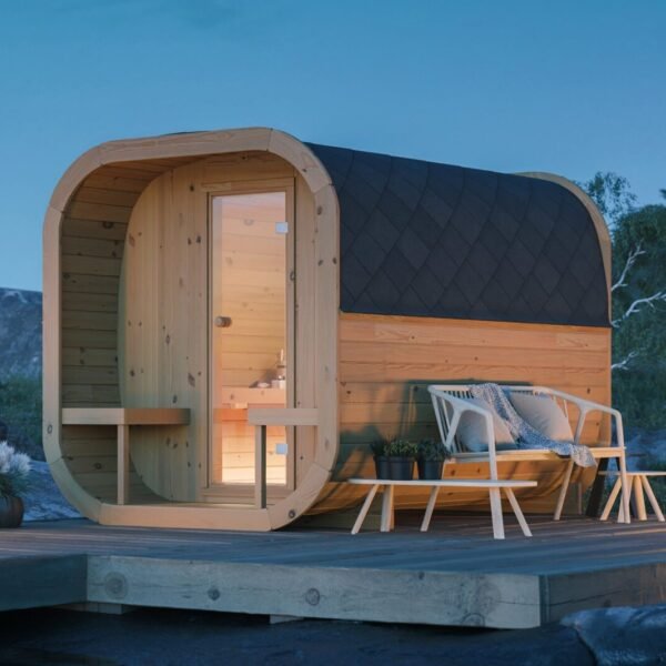 Premium Scandinavian Spruce Timber Outdoor Garden Sauna Designed For 4 To 6 People