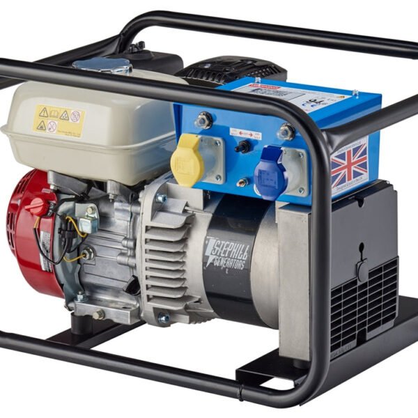 Stephill Hiremax 2700HMS Petrol Generator 2.7kVA / 2.2kW – Honda GX160 Engine, 115V/230V Site Generator