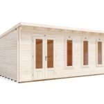 Dunster House 6 x 4 Metres Terminator Pent Log Cabin Garden Office