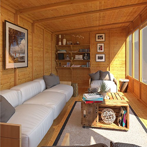 BillyOh Bella 14x8 Tongue and Groove Pent Wooden Summerhouse - Spray Treated - image 3