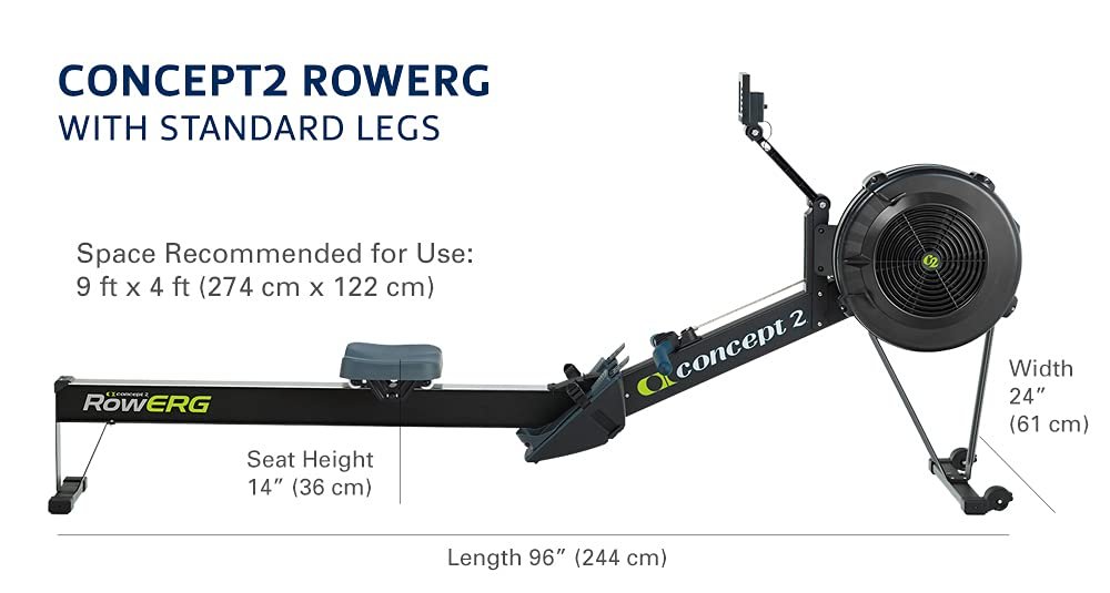 Concept2 RowErg Rowing Machine with PM5 Monitor, Standard Legs – Black - image 5