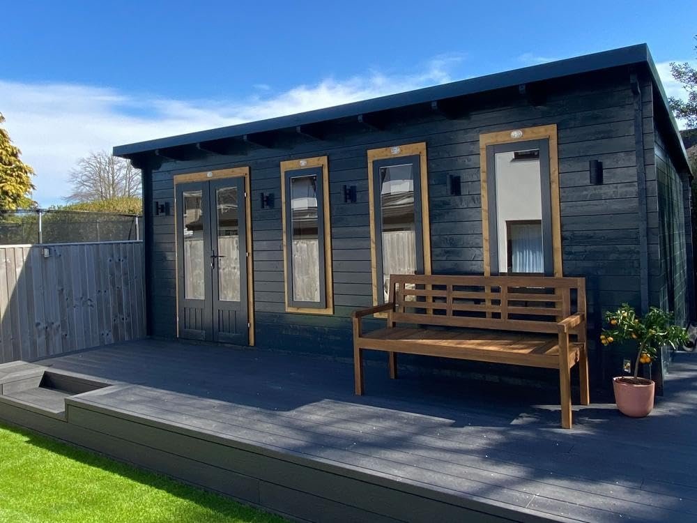 Dunster House Log Cabin Garden Office 6 x 4 Metres Terminator Pent - image 3