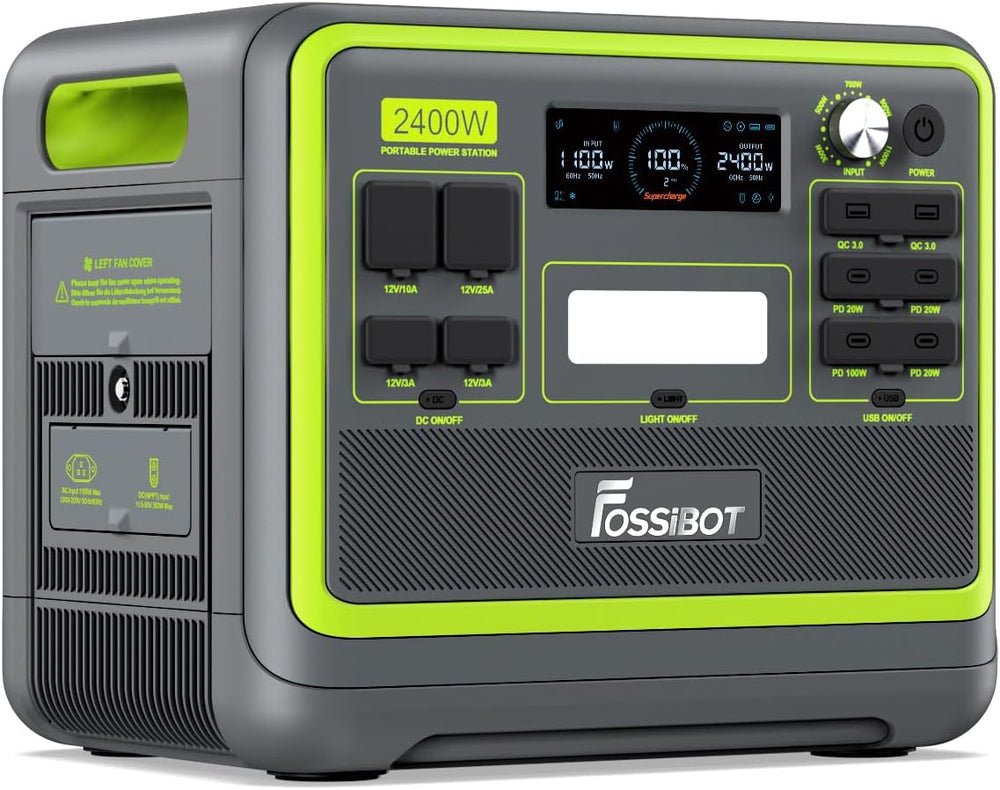 Portable Power Station 2048Wh 2400W LiFePO4 – Solar Generator with Fast Charging, 230V