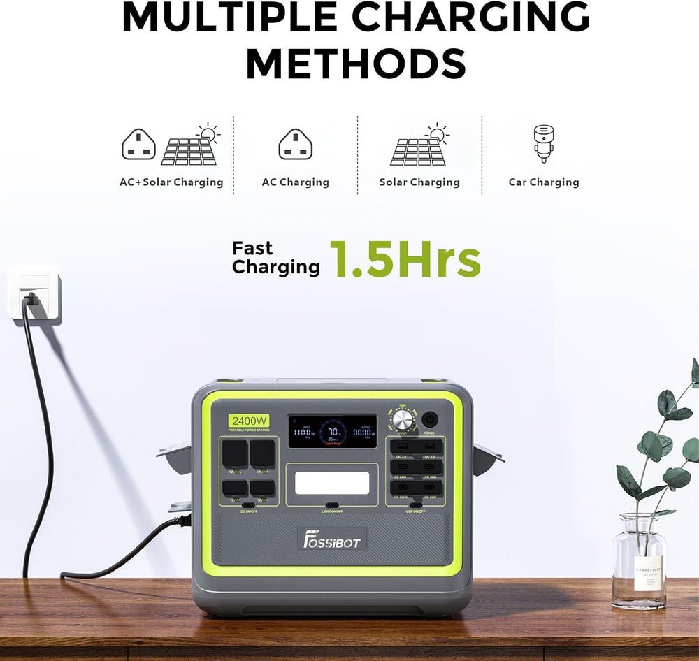 Portable Power Station 2048Wh 2400W LiFePO4 – Solar Generator with Fast Charging, 230V - image 8