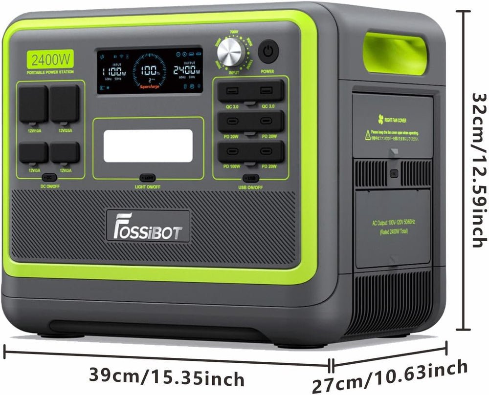 Portable Power Station 2048Wh 2400W LiFePO4 – Solar Generator with Fast Charging, 230V - image 3