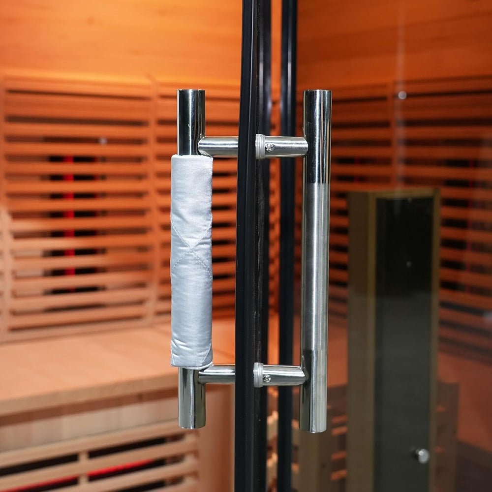 AURGOD Corner Hybrid Sauna, 3 Person – Indoor Infrared & Steam Sauna, Canadian Hemlock - image 7