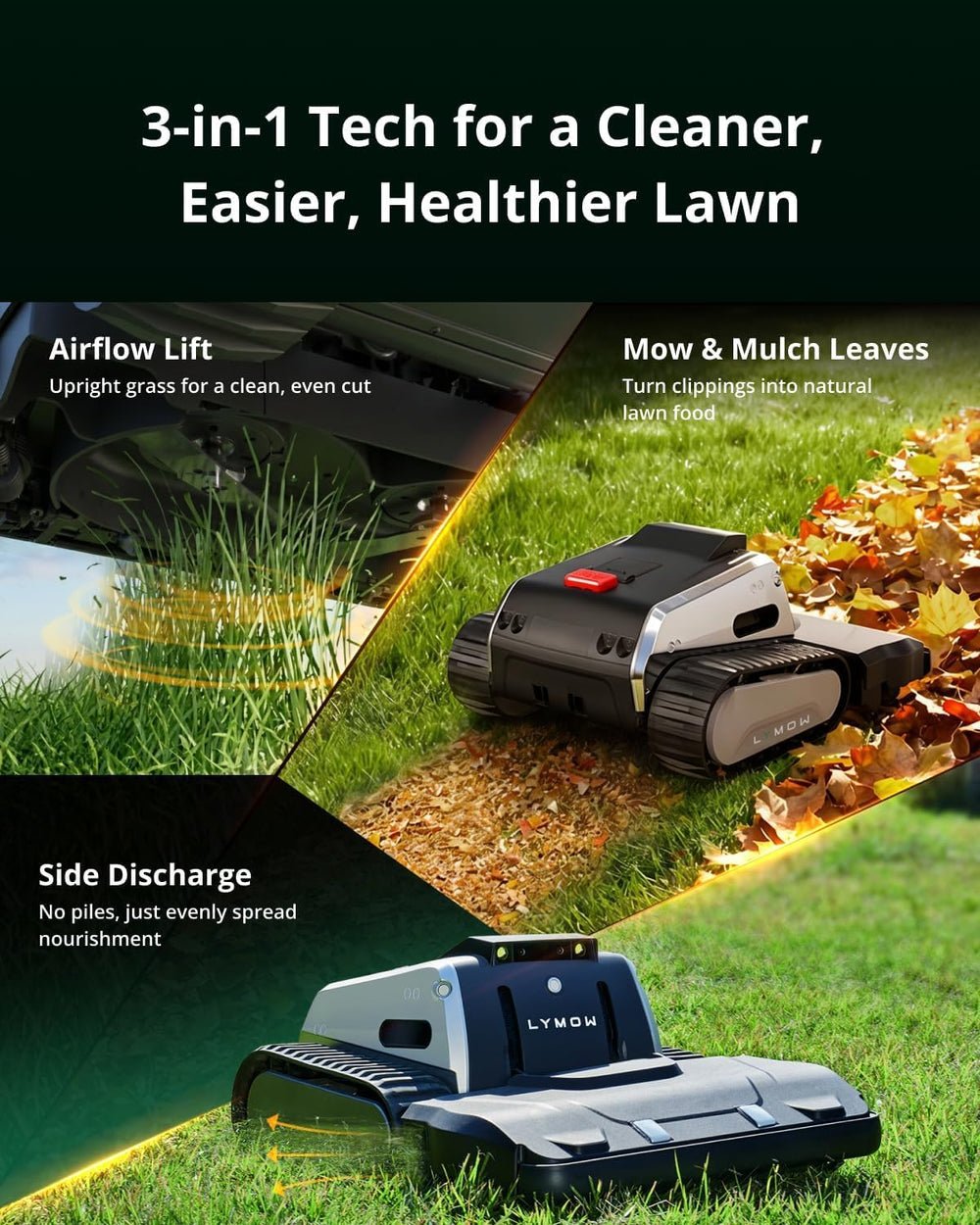Lymow One Plus Wire-Free Robot Lawn Mower with RTK and Vision Navigation - image 3
