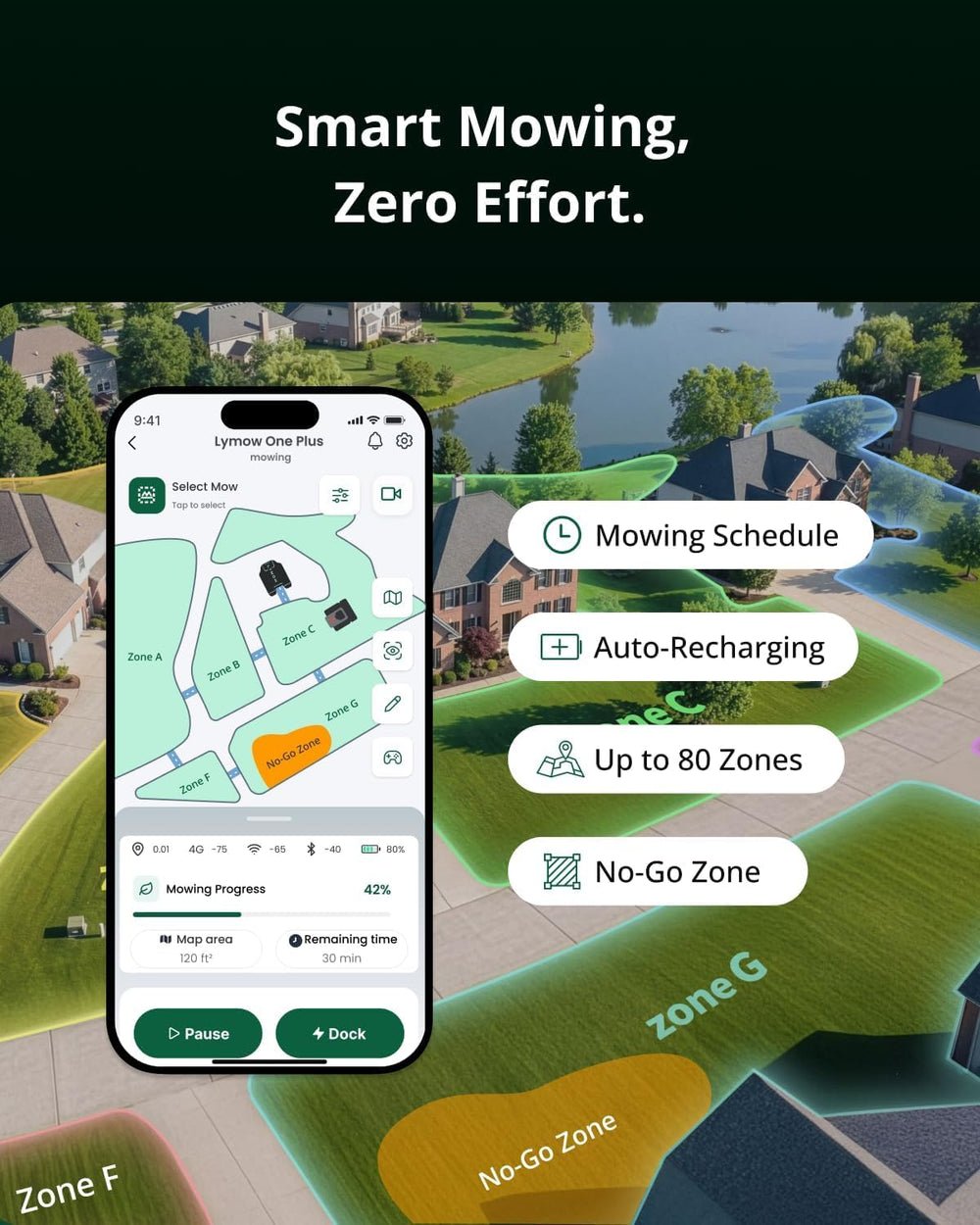 Lymow One Plus Wire-Free Robot Lawn Mower with RTK and Vision Navigation - image 8
