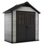 Keter Oakland Outdoor Storage Shed 7.5 x 4ft - Weather Resistant Grey