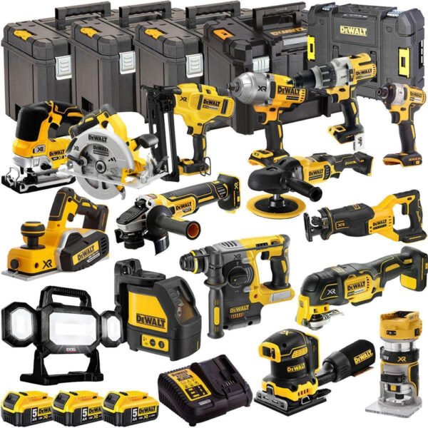 DEWALT 18V 16 Piece Cordless Power Tool Combo Kit with Three 5.0Ah Batteries