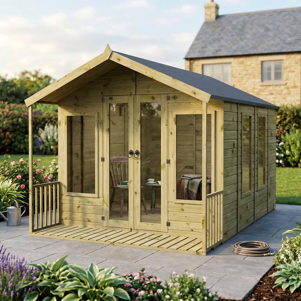 Waltons Wessex Summerhouse 12 x 8 ft – Apex Roof, Shiplap Tongue & Groove Wooden Garden Room - image 2