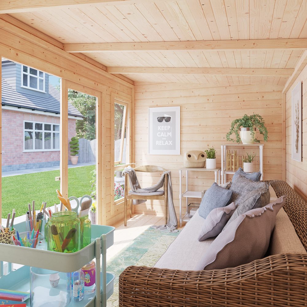 BillyOh Carmen Modern Pent Log Cabin Garden Office Studio Summer House - Pressure Treated 12x8 Outdoor Room - image 7