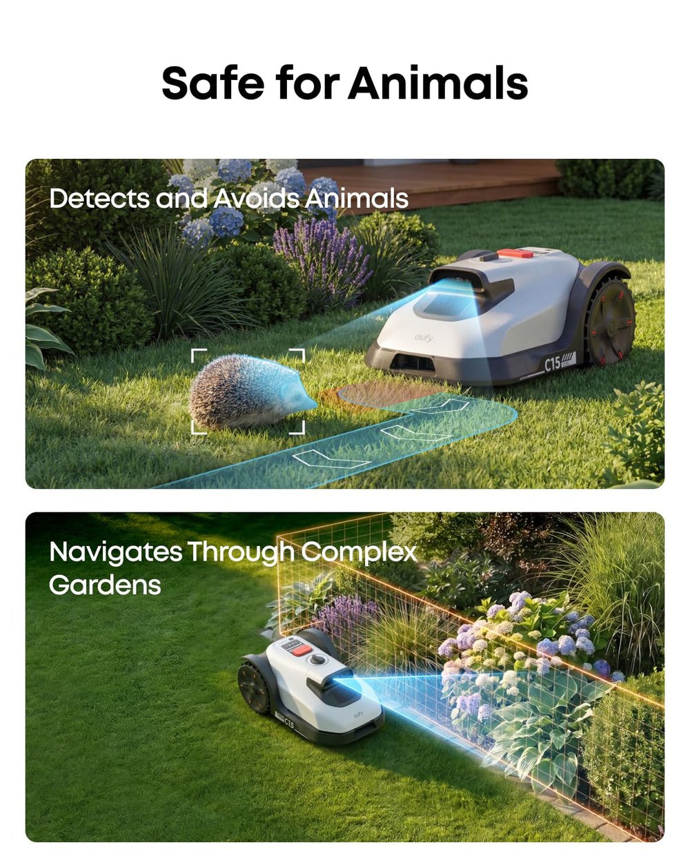 eufy Robot Lawn Mower C15 with Boundary-Free Navigation, Garage Included, and 500 m2 Coverage - image 6