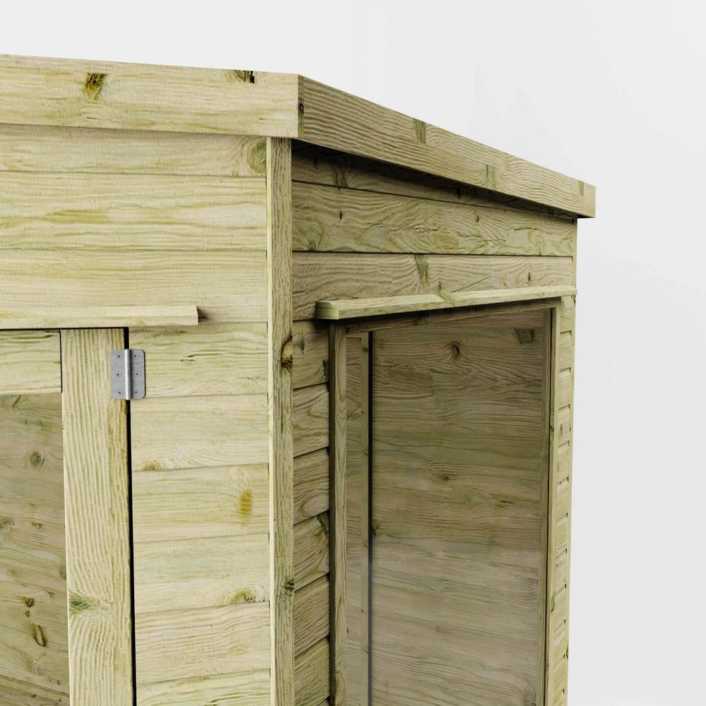 WALTONS Wooden Corner Summerhouse with Shiplap Tongue & Groove, Flat Roof, and Double Doors - image 8