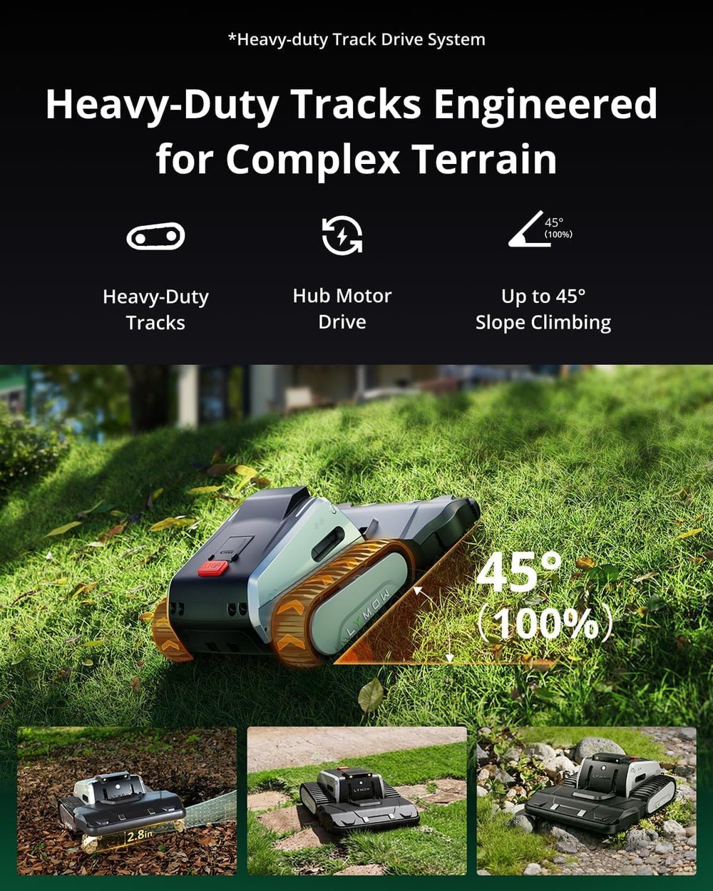 Lymow One Plus Wire-Free Robot Lawn Mower with RTK and Vision Navigation - image 5