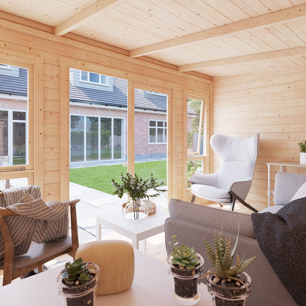 BillyOh Carmen Modern Pent Log Cabin Garden Office Studio Summer House - Pressure Treated 12x8 Outdoor Room - image 8