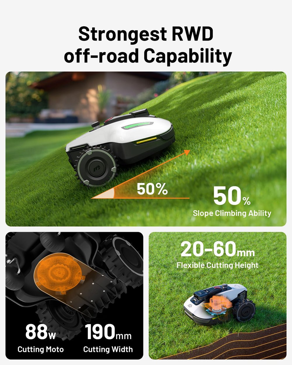 MAMMOTION YUKA mini 500 Advanced Robotic Lawn Mower with 3D AI Vision and Perimeter Wire-Free Navigation - image 5