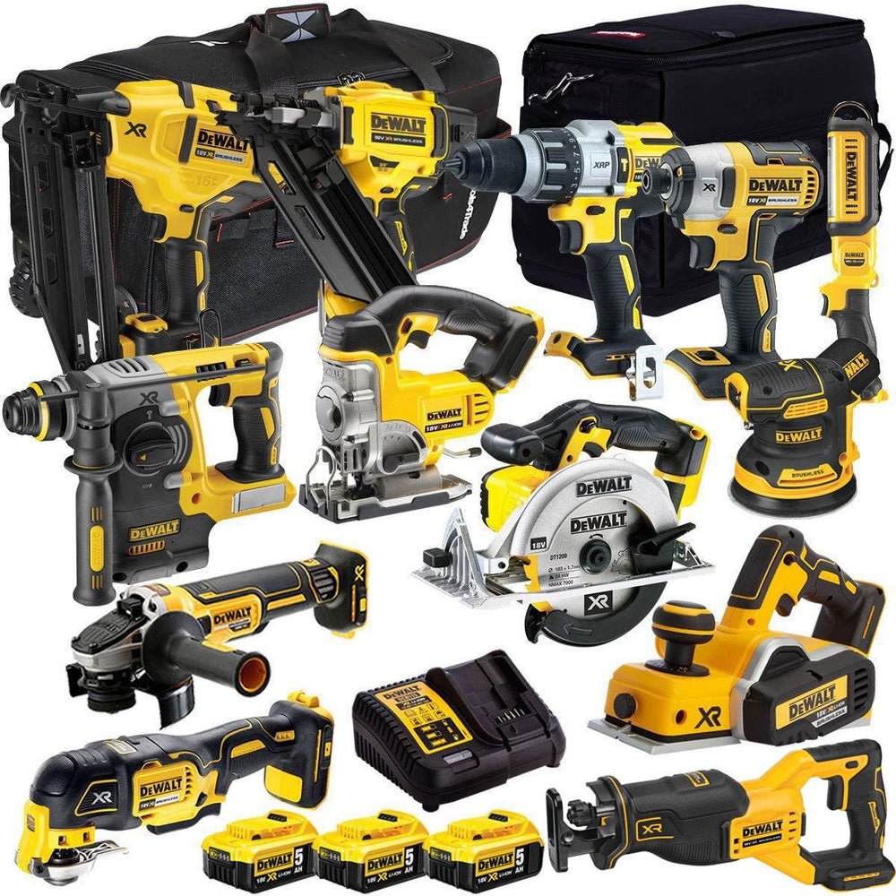 DEWALT 18V 13-Piece Power Tool Combo Kit with 3 x 5.0Ah Batteries & Charger (T4TKIT-12846)