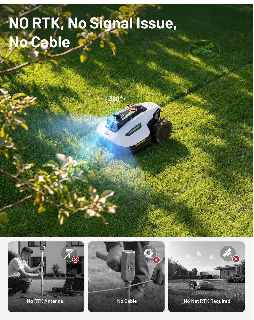 Mammotion YUKA mini 2 1000 Robot Lawn Mower Wire-Free – 360° LiDAR + AI Vision, up to 1000 m² - image 2