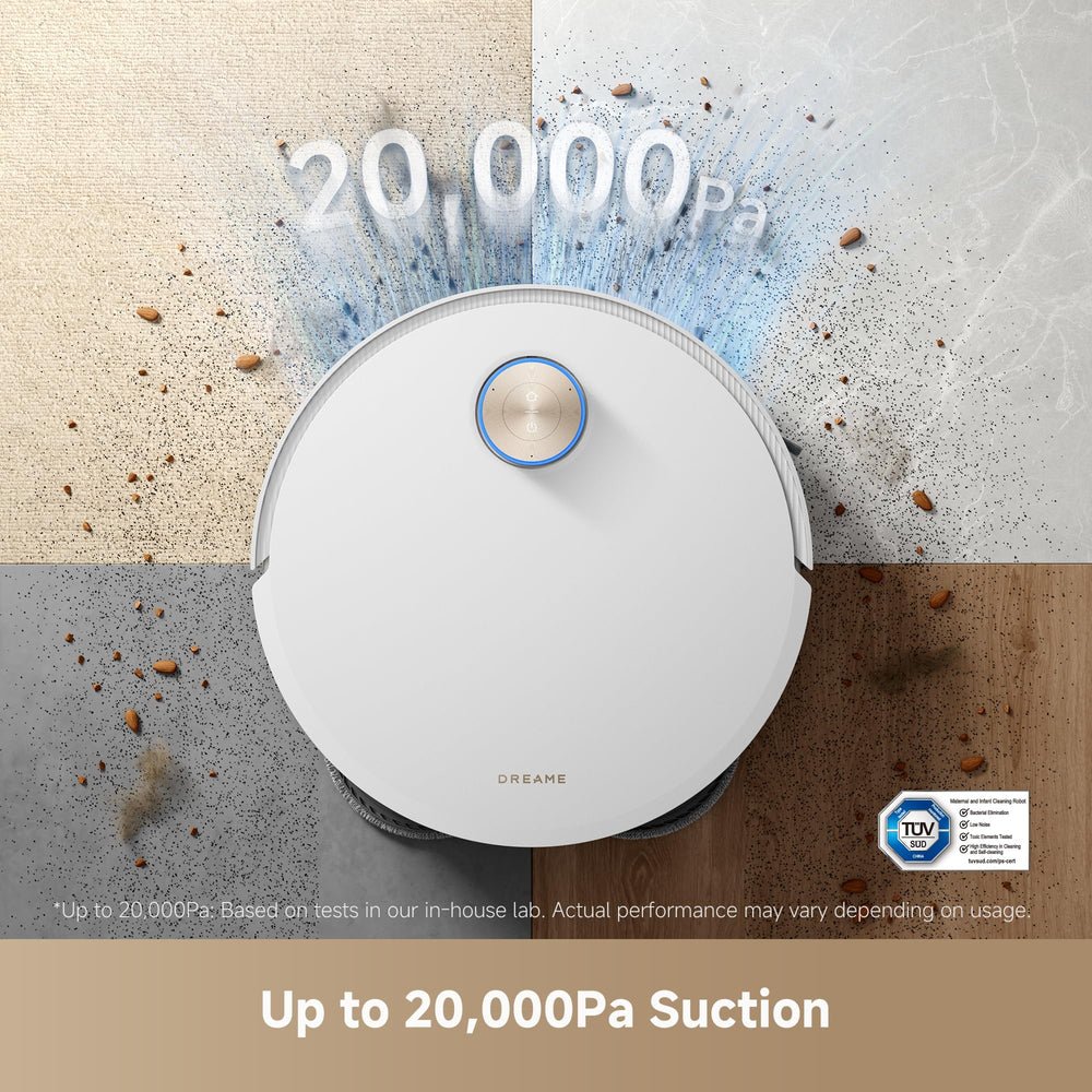 Dreame X50 Ultra Complete Robot Vacuum and Mop, 20,000Pa Suction, 6 cm Obstacle Clearance, Hot Water Mop Cleaning, White - image 3