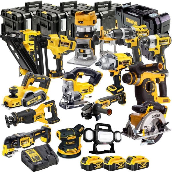 DeWalt 18V XR Li-Ion 15-Piece Toughsystem Cordless Kit with 3 x 5.0Ah Batteries and Charger