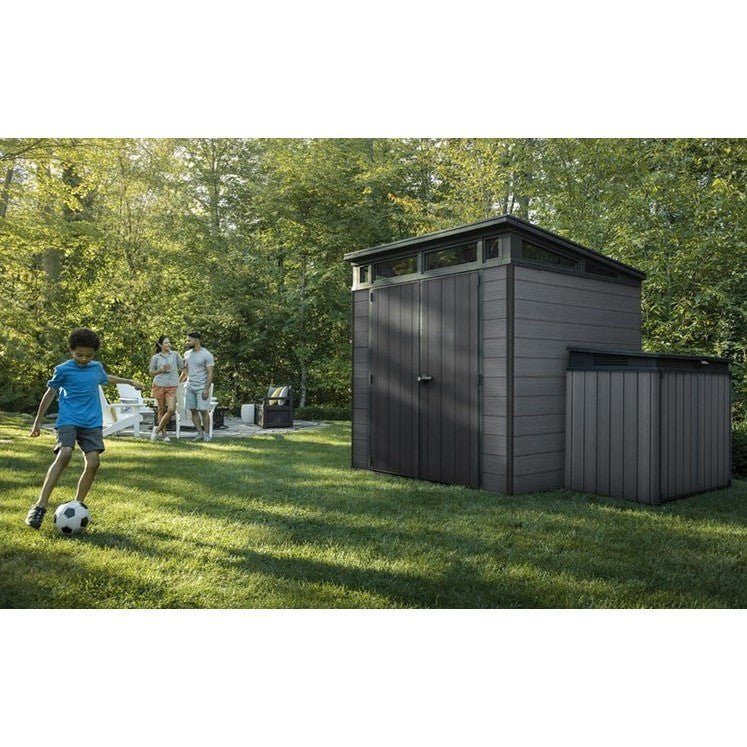 Keter Cortina 7 x 7 ft Plastic Shed – Heavy Duty Pent Garden Shed, Dark Grey - image 5