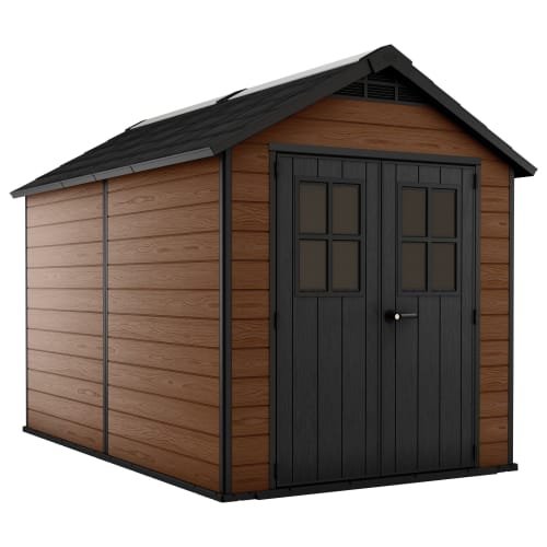 Keter Newton 7 x 11 ft Plastic Shed – Double Door Apex Garden Shed