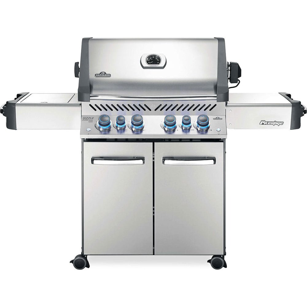 Napoleon Prestige 500 RSIB Natural Gas BBQ – Infrared Rear & Side Burners, Stainless Steel