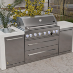 Mont Alpi 805 Deluxe Outdoor Kitchen Island – 6-Burner Gas BBQ, 94" (MAi805-D)