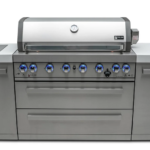 Mont Alpi 805 Deluxe Island 6-Burner Stainless Steel Propane Gas Grill with Infrared Burner