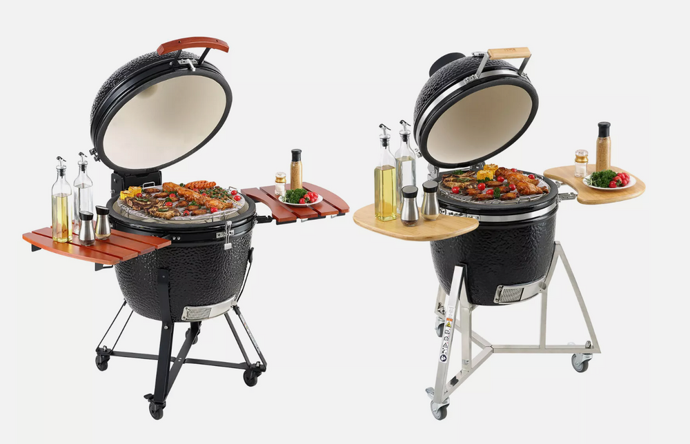 VEVOR 24-Inch Portable Round Outdoor Ceramic Barbecue Grill and Smoker - image 3