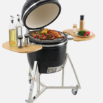 VEVOR 24-Inch Portable Round Outdoor Ceramic Barbecue Grill and Smoker