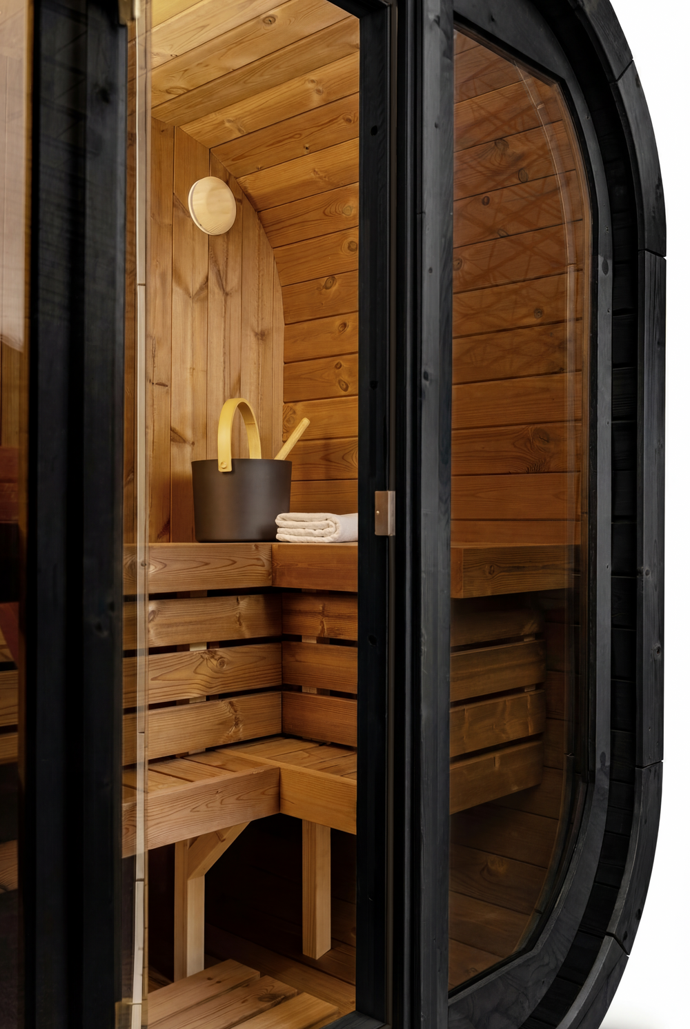 Premium Black Thermowood Sauna Narvik for 2-3 People - image 2