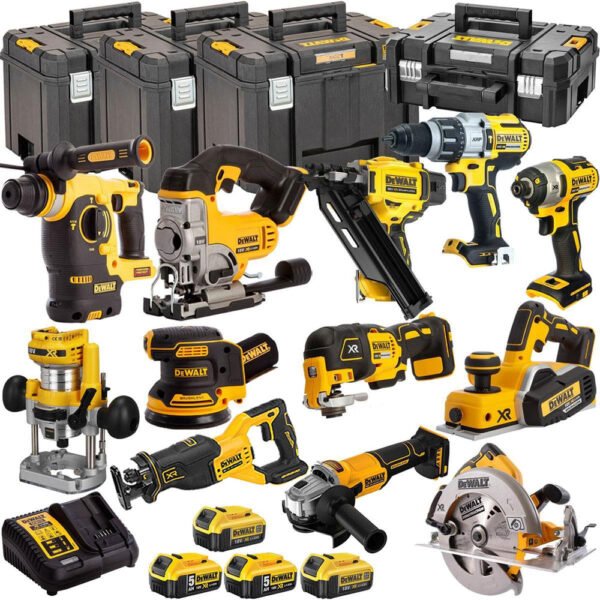 18V 12-Piece Cordless Power Tool Combo Kit with 4 Batteries and Charger T4TKIT-1331