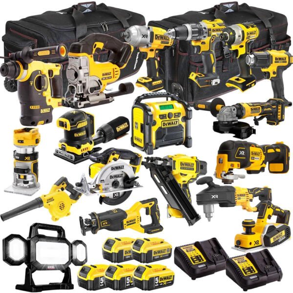 DEWALT 18V 18-Piece Power Tool Combo Kit with 5 Batteries & Charger (T4TKIT-1313)