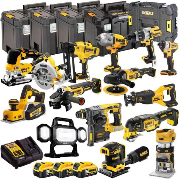 DEWALT 18V 15-Piece Cordless Power Tool Combo Kit with Three 5.0Ah Batteries