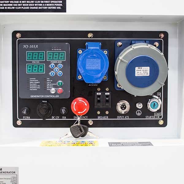 10kW/12.5kVA 230v Mains Standby Silenced Diesel Generator - image 3