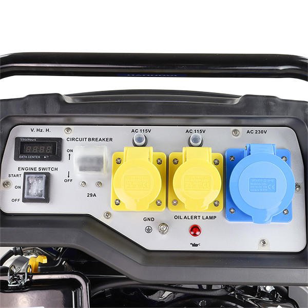 HY9000LEK-2 7kW Petrol Open Frame Site Generator - image 6