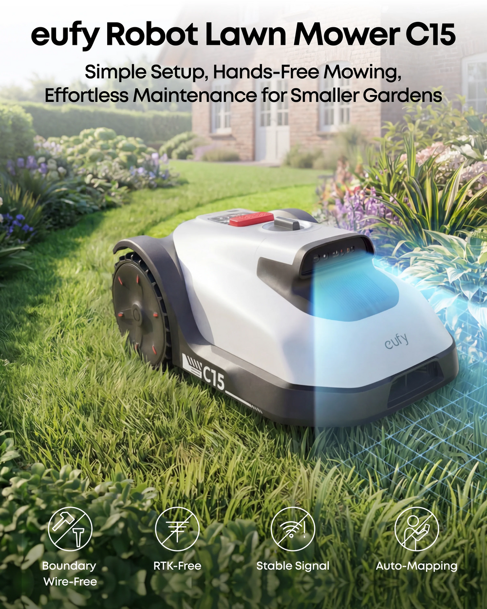 Wire-Free Robot Lawn Mower with AI Vision for Gardens up to 500 m² – 3D Obstacle Avoidance, App Control - image 8