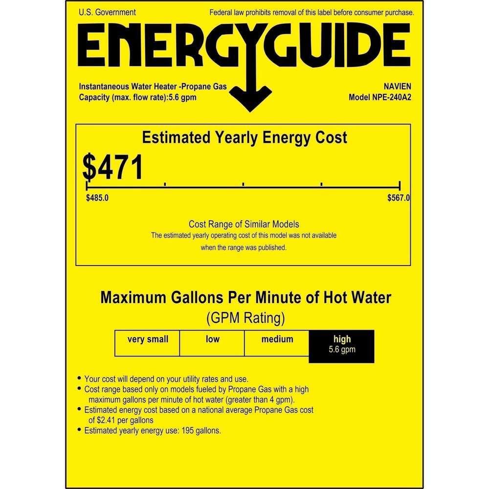 NPE-240A2 - Condensing Tankless Water Heater - 199,000 BTU - image 8