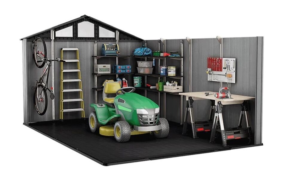 Keter Stronghold 10x15 Heavy-Duty Outdoor Storage Shed - Grey - image 2