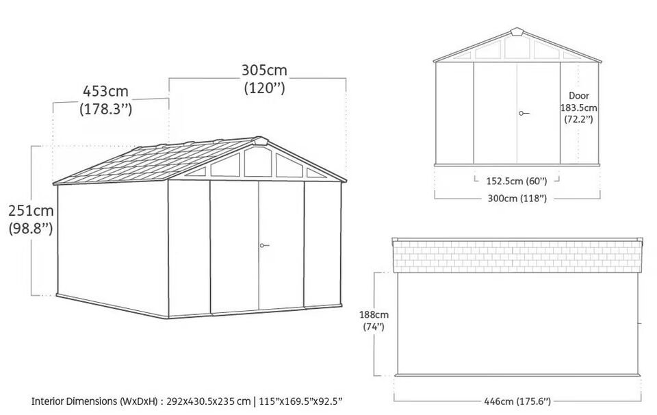 Keter Stronghold 10x15 Heavy-Duty Outdoor Storage Shed - Grey - image 7